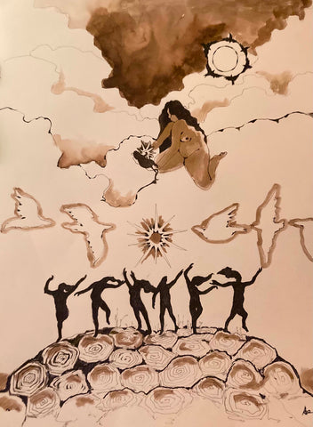 Sky Woman Dances in Thanks for the Sacrifice of the Muskrat • Rain Swartz
